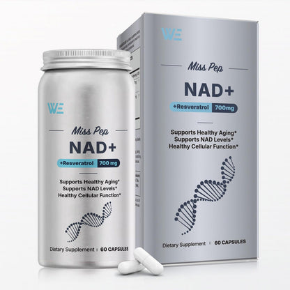 MISS PEP NAD+ Supplement – Nicotinamide Riboside + Resveratrol, 60 Capsules