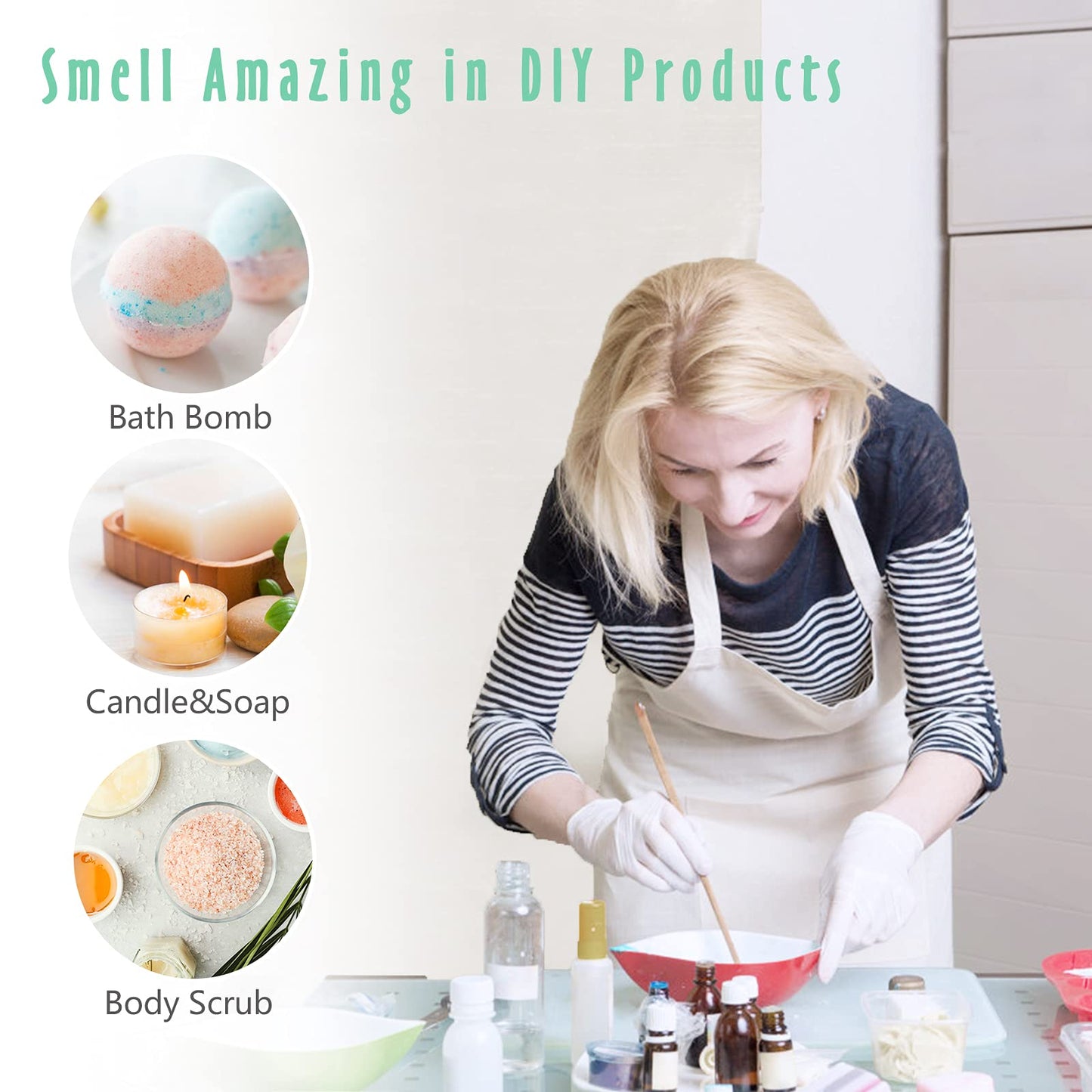 MitFlor Mint Fragrance Oils Set – 6x10ml Premium Scented Oils for Diffuser, Candle & Soap Making