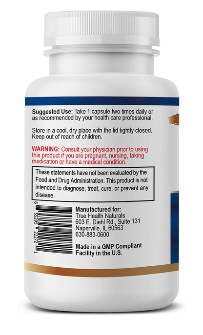 True Healing Naturals Mito Rescue - Mitochondrial Support Supplements, 60 Vegetarian Capsules