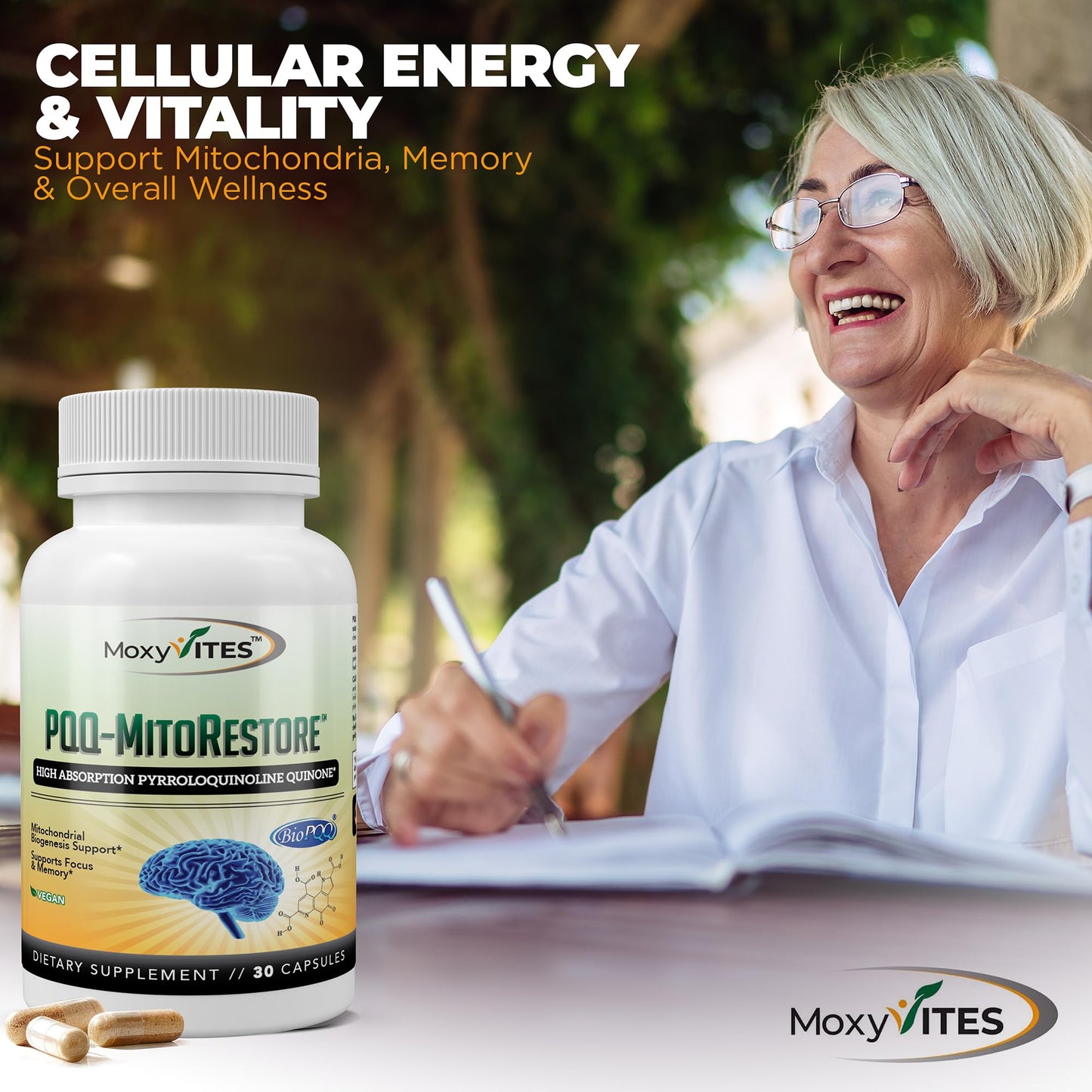 MITORESTORE PQQ – Brain & Memory Support, BioPQQ 20mg, 30 Vegan Capsules