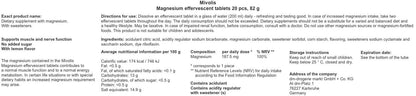 Mivolis Magnesium Effervescent Tablets - Dietary Supplements 4 Packs x 20 pcs | Germany