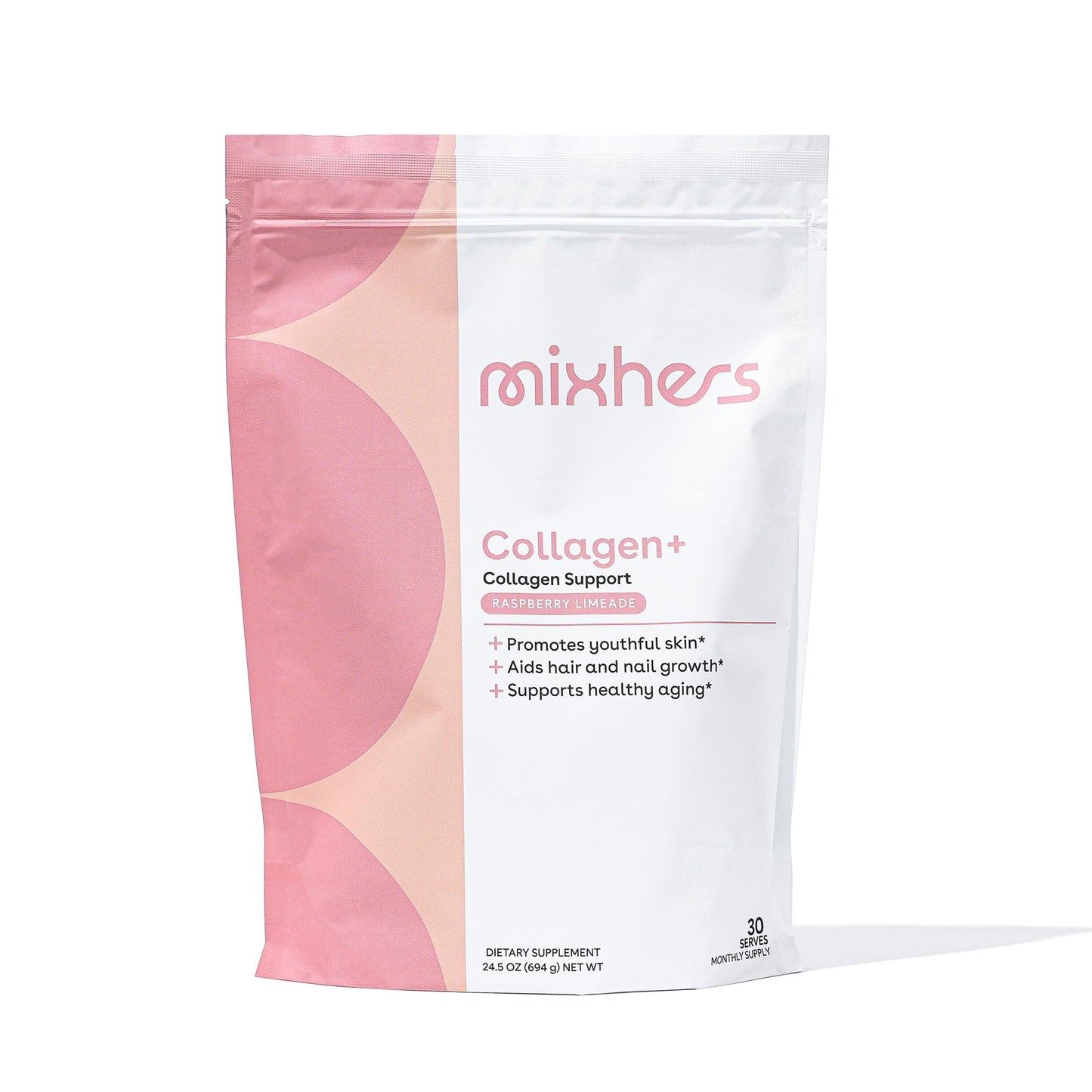 MIXHERS Collagen Powder – 30-Day Raspberry Limeade (18g Protein)