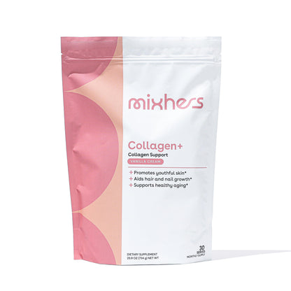Mixhers Collagen Powder - Vanilla Cream, 30-Day Beauty Support