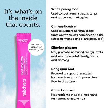 MIXHERS Hertime PMS – Hormonal Health & Menstrual Support (Sugar-Free)
