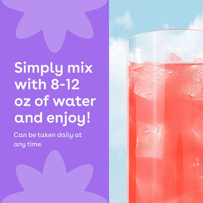 MIXHERS Prenatal+ Prenatal & Postnatal Support Drink Mix – Summer Watermelon Flavor – 15 Stick Packets