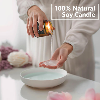 MOASITN Pine Wood Scented Candles – Organic Soy, Handmade 7oz Gift