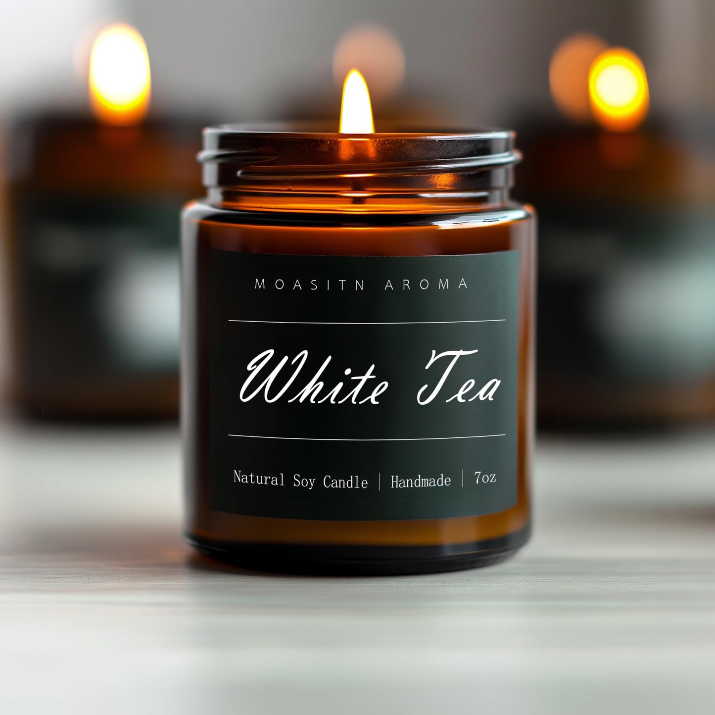 MOASITN White Tea Scented Candle – Natural Soy Aromatherapy, 7oz