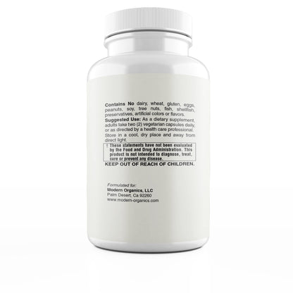 Modern Organics Vitamin C 500mg | Whole Food Acerola Vitamin C + 23 Organic Fruits | 60 Vegan Capsules