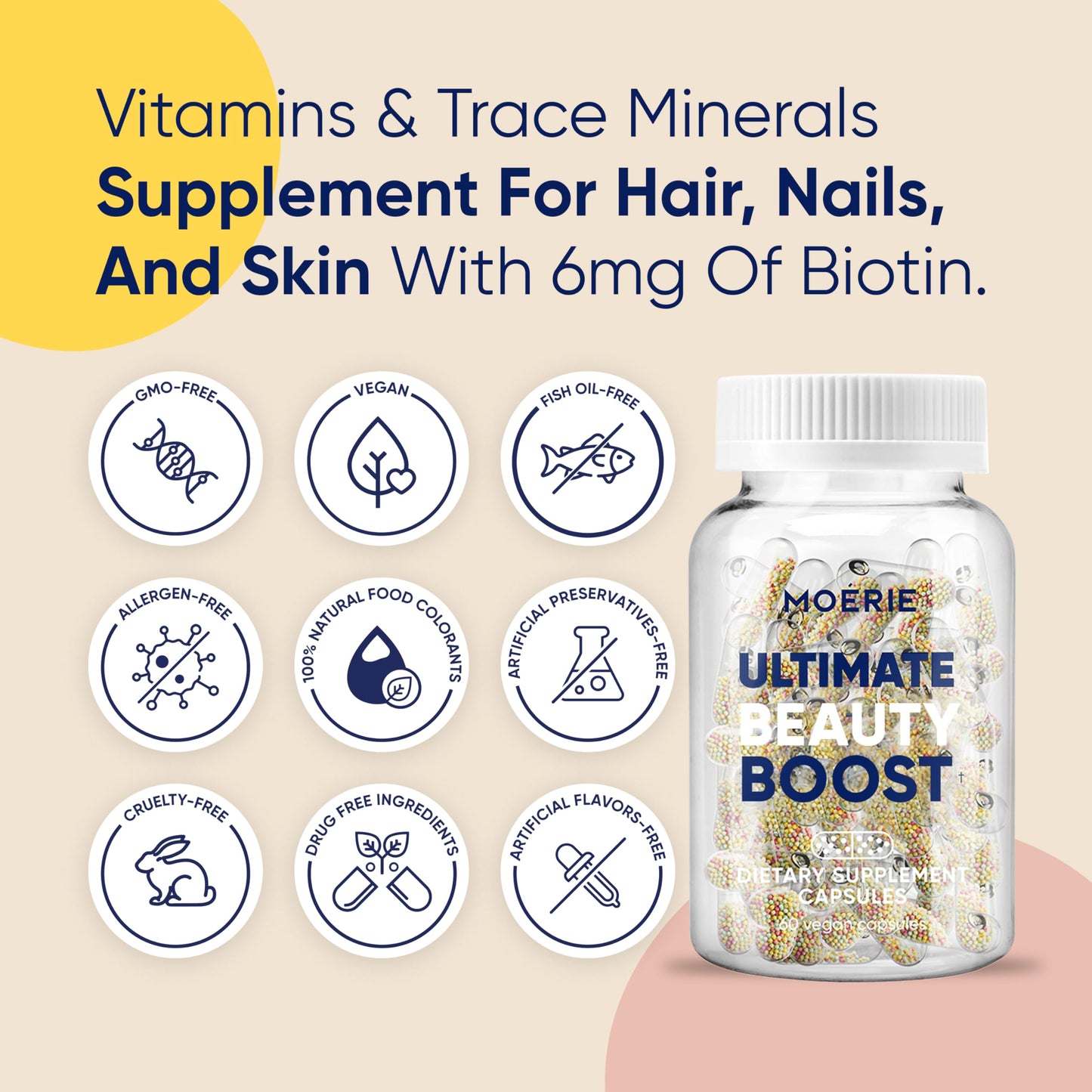 Moerie Hair Growth Supplements for Women & Men – Beadlet Delivery