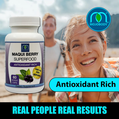 MOJObody Maqui Berry Capsules – MaquiForza Antioxidant Rich, 1000mg per Serving, 60 Veggie Caps