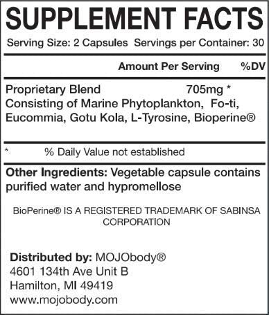 MOJObody Freeze Dried Marine Phytoplankton – Supports Brain & Heart Health | 60 Capsules
