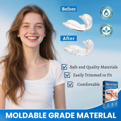 Night Guard for Teeth Grinding – BPA-Free Mouth Guard (4 Pack, 2 Sizes)