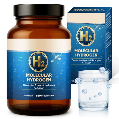 Molecular Hydrogen Tablets 8ppm (120 Count) with Magnesium