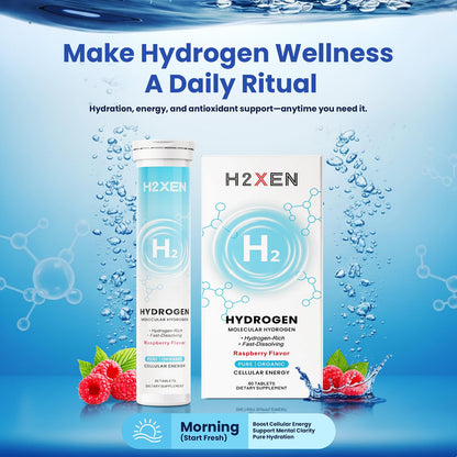 Hydrogen Water Tablets Raspberry – 8 PPM, 60 Count | With Magnesium