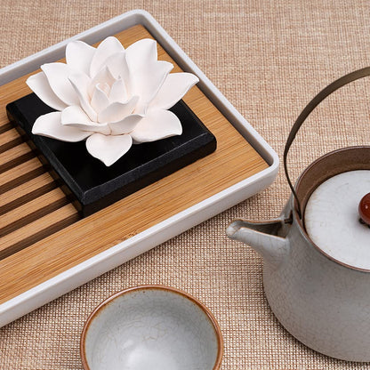 MOLIMAO Magnolia Flower Diffuser Stone - Handmade Non-Electric Gypsum Diffuser