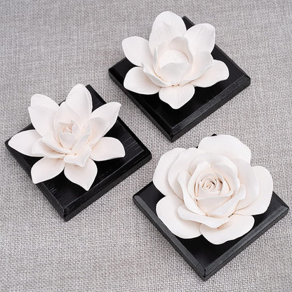 MOLIMAO Magnolia Flower Diffuser Stone - Handmade Non-Electric Gypsum Diffuser