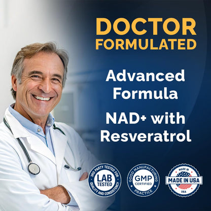 MOM NUTRIX Liposomal NAD+ + Resveratrol – 2000 mg NAD+ | 120 Capsules | Made in USA