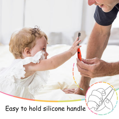 Mombella Ladybug Baby Toothbrush (6-12 Months & Up) – Extra Soft Silicone Infant Toothbrush
