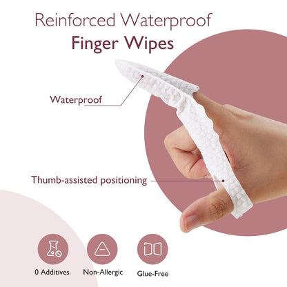 Momcozy Baby Finger Toothbrush, Tongue Cleaner & Wipes – 30 Count