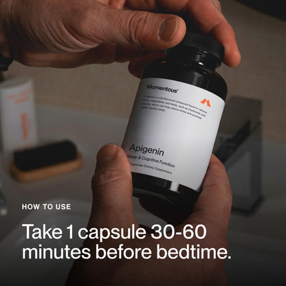 Momentous Apigenin Supplement - 50 mg per Capsule | NSF Certified for Sport | 60-Count
