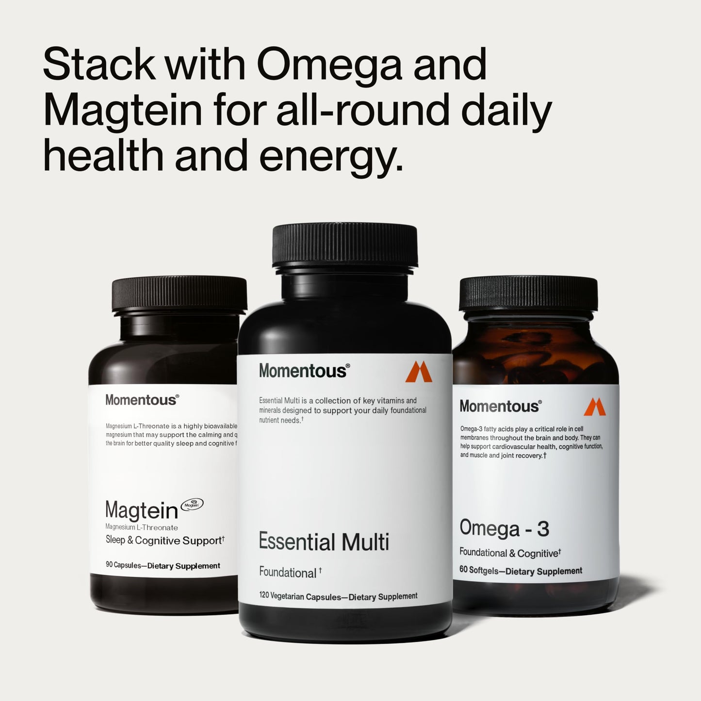 Momentous Essential Multivitamin for Women & Men | NSF Certified for Sport | GMO- & Gluten-Free | 30 Servings