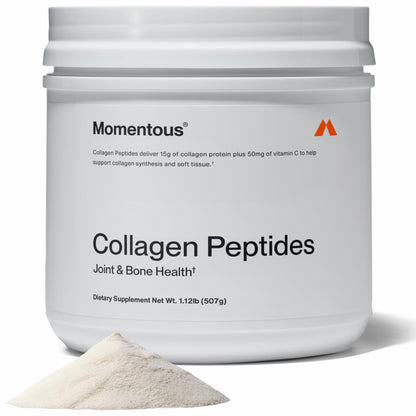 Momentous Grass-Fed Collagen Peptides Powder with Fortigel & Vitamin C – NSF Certified for Sport