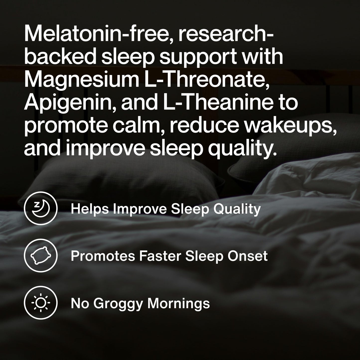 Momentous Nightly Sleep Pack – Magnesium L-Threonate, L-Theanine & Apigenin | 30 Servings | NSF Certified for Sport