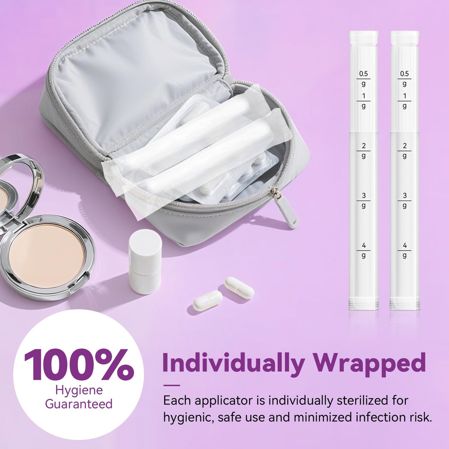 Momsnug Disposable Vaginal Gel Applicators with Dosage Markings – 20 Pack