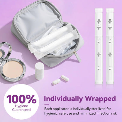 Momsnug Disposable Vaginal Applicators — 40 Pack with Dosage Markings, Hygienic & Compatible with Premarin, Estrace, Preseed