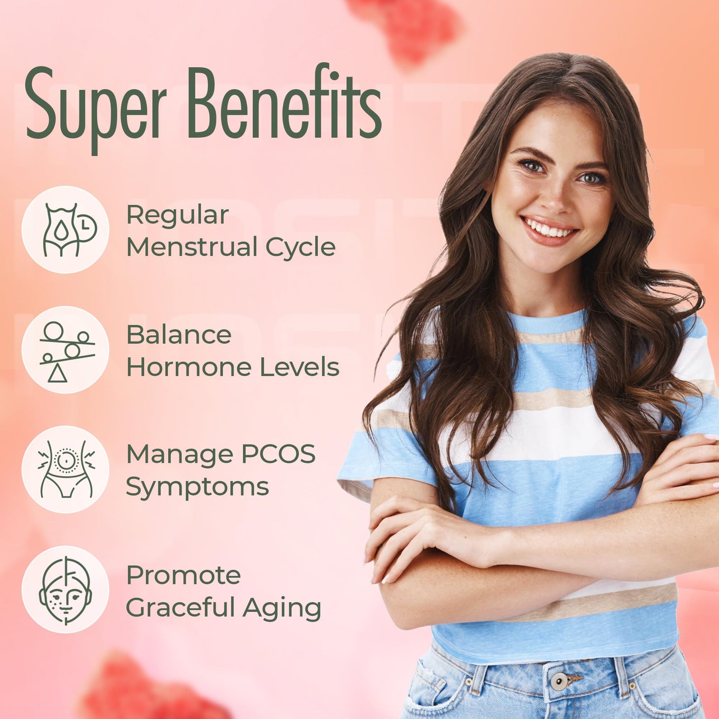 Myo-Inositol & D-Chiro Inositol Gummies with Ashwagandha - PCOS Support (40:1) 120 Gummies