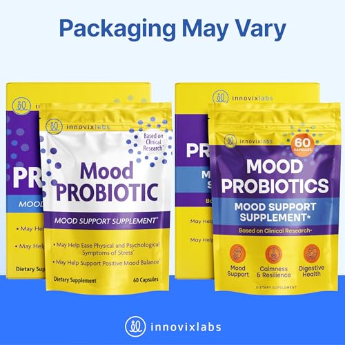 InnovixLabs Mood Probiotic – Clinically Studied Digestive & Mood Support, 60 Capsules