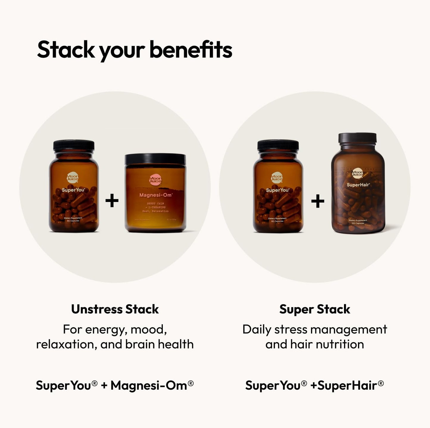 Moon Juice SuperYou Ashwagandha with Rhodiola & Shatavari – Cortisol Support, Energy & Mood (60 capsules)