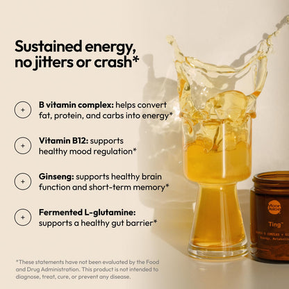 Moon Juice Ting - Mango Vitamin B Complex Powder | Sugar-Free, Caffeine-Free Energy & Digestive Support (25 Servings)