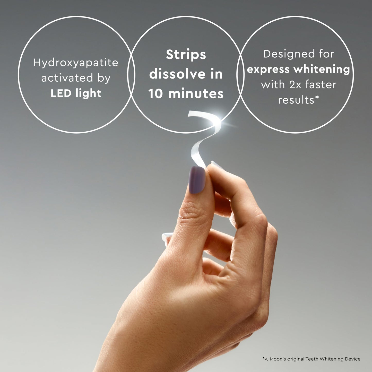 MOON Teeth Whitening Kit — LED Light Therapy, 18-Shade Whitening (4-Piece Kit)
