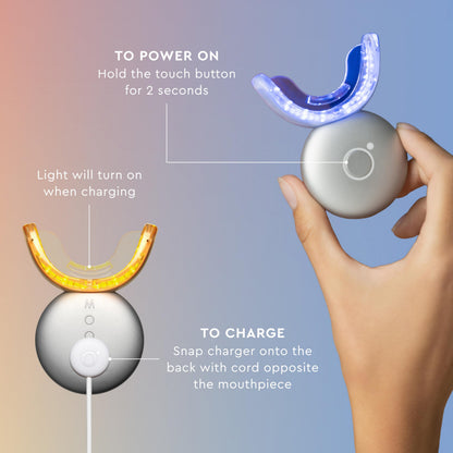 MOON Teeth Whitening Kit — LED Light Therapy, 18-Shade Whitening (4-Piece Kit)