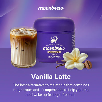MoonBrew Nighttime Magnesium Sleepy Berry Smoothie – Melatonin-Free Sleep Support for Adults (25 Servings)
