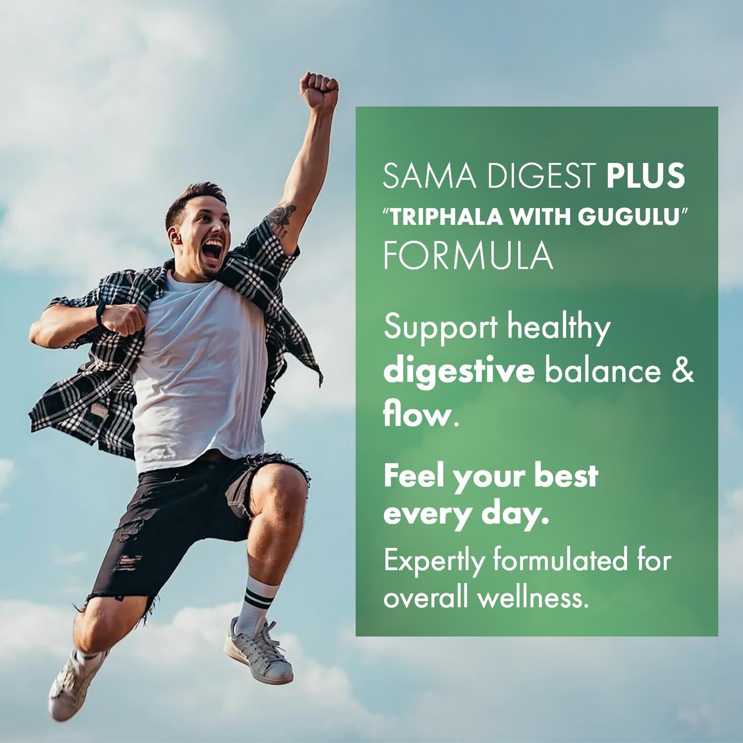 MoreLife Market Sama Digest Plus+ – Premium Ayurvedic Blend for Cleansing, Metabolism & Balance | 108 Veggie Capsules