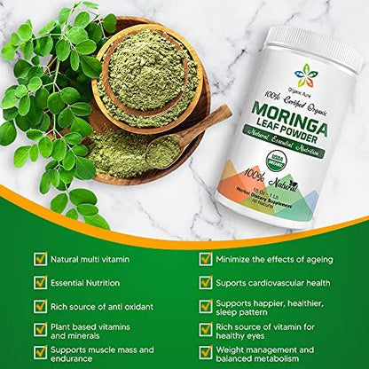 Certified Organic Moringa Leaf Powder - 1Lb | USDA Organic