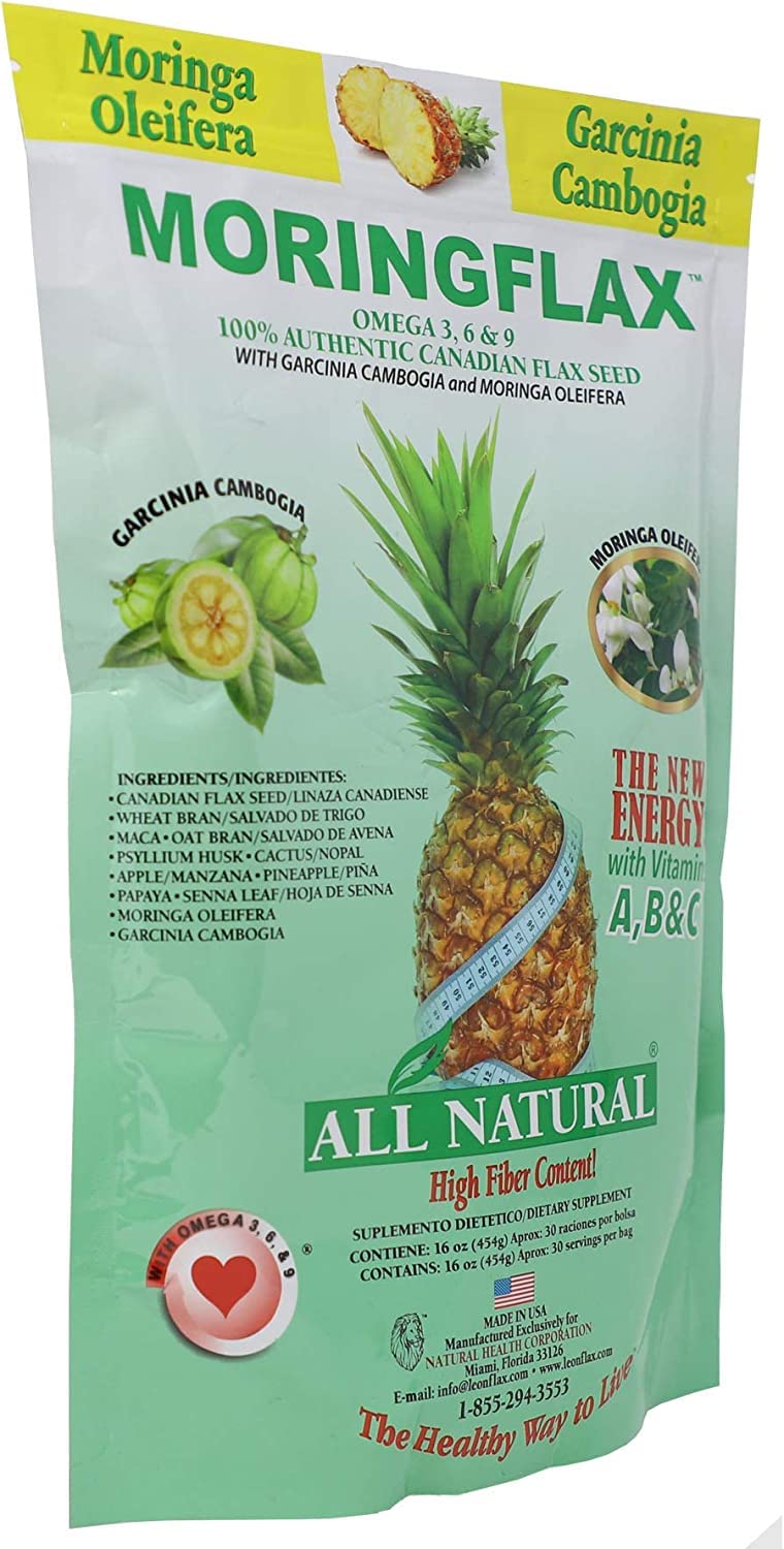 Moringflax Bag Formula – Natural Flax Seed with Garcinia & Moringa (16 oz, 2 Pack)