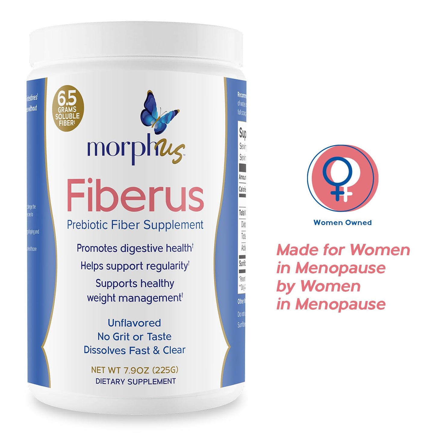 MORPHUS Fiberus Prebiotic Fiber Powder – Flavorless, Women's Gut Health & Regularity