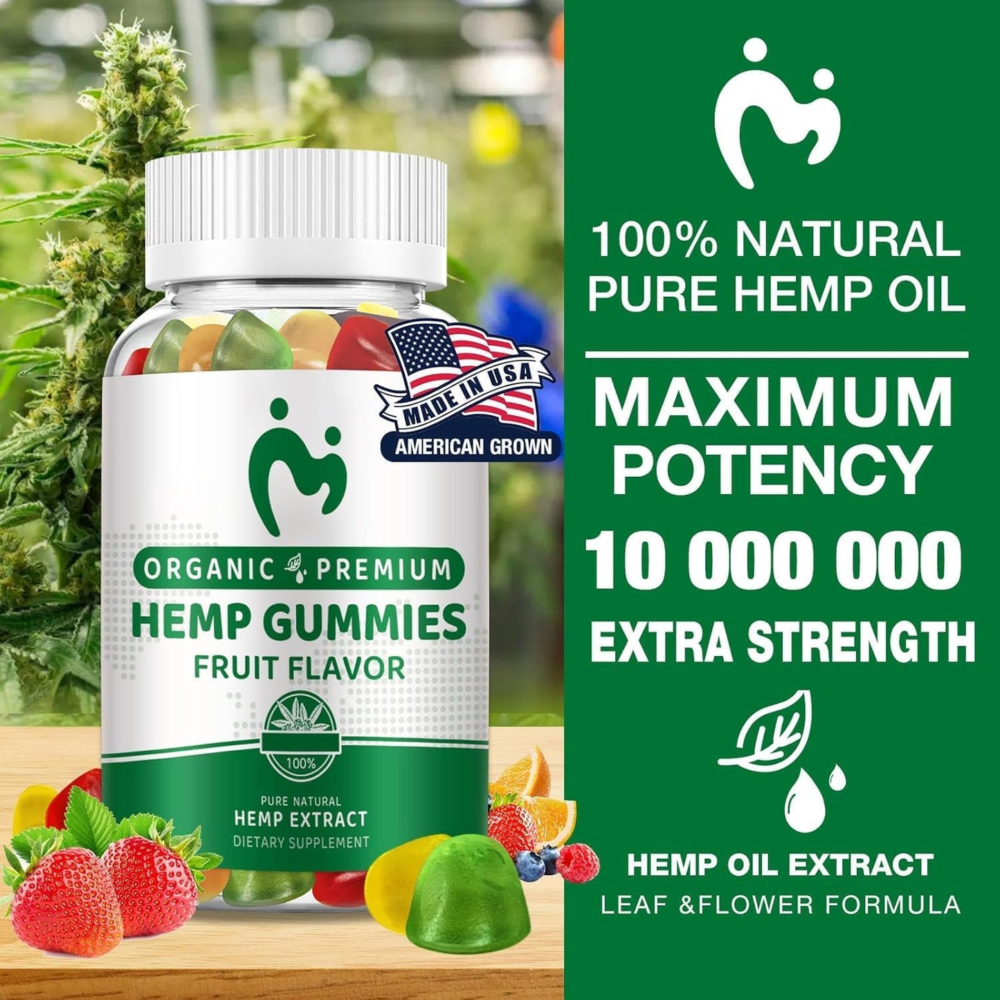 MOSRAY Hemp Gummies – Pain, Sleep & Anxiety Relief | Organic Extra Strength 3 Pack
