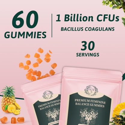 Mosslly Feminine Balance Gummies for Women – Probiotic + Vitamin C