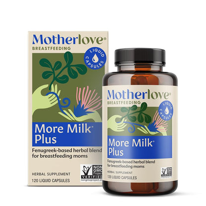 Motherlove More Milk Plus (120 Capsule Value Size) Fenugreek-Based Lactation Supplement – Organic Herbal, Vegan, Non-GMO