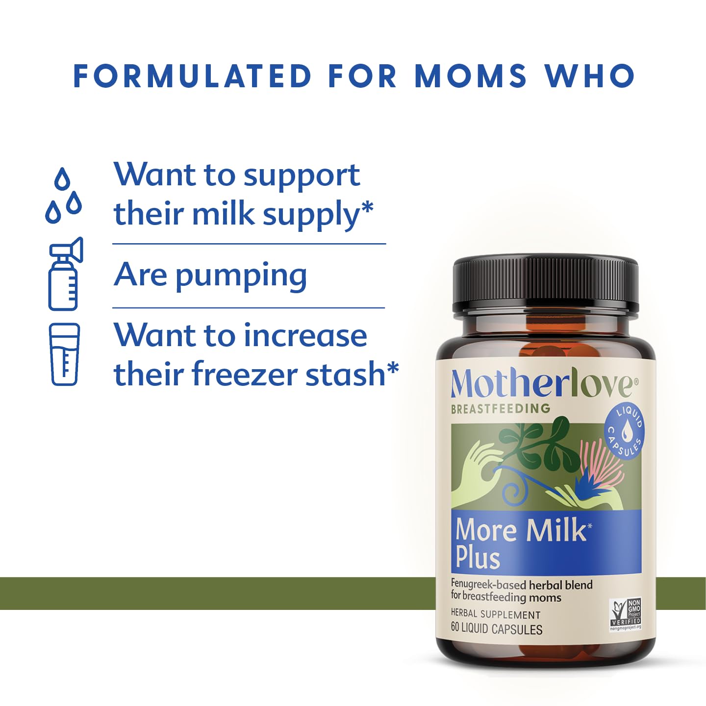 Motherlove More Milk Plus (120 Capsule Value Size) Fenugreek-Based Lactation Supplement – Organic Herbal, Vegan, Non-GMO