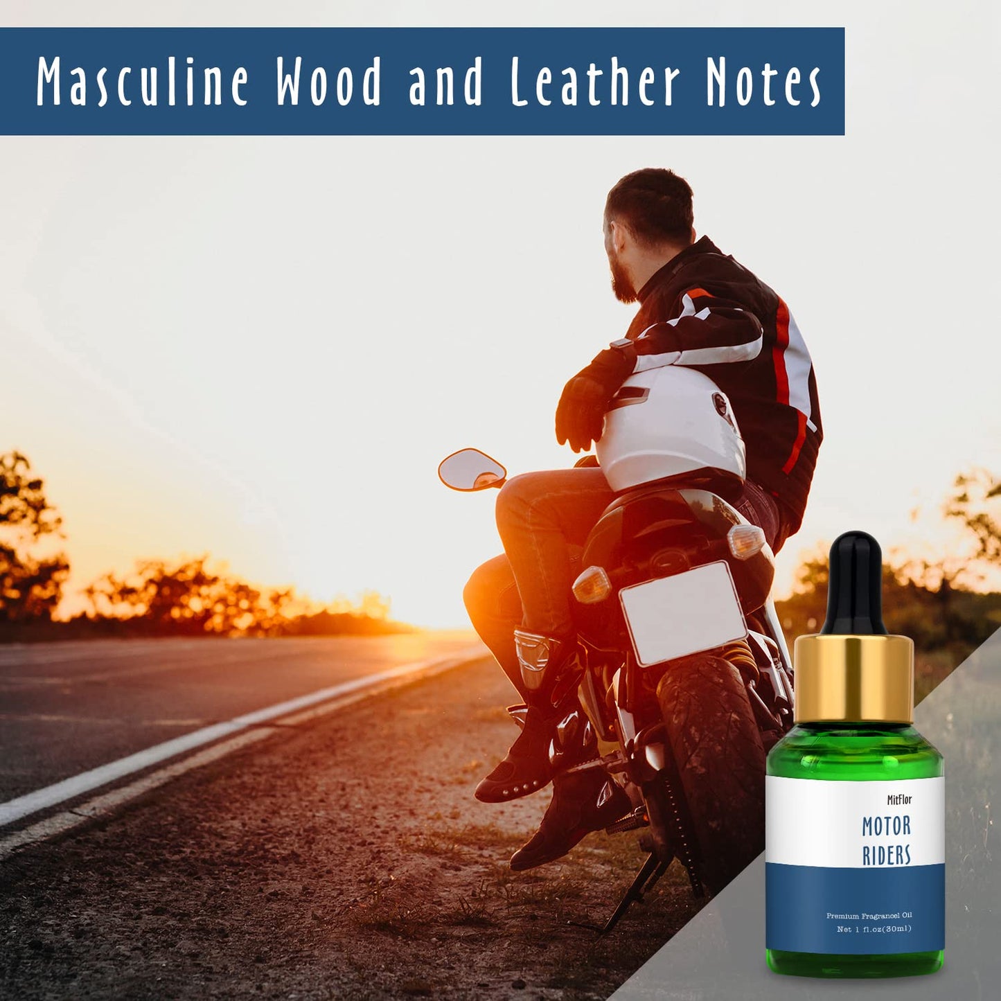 Motor Riders Fragrance Oil by MitFlor – 30ml Masculine Scent for Diffuser, Candle & Soap