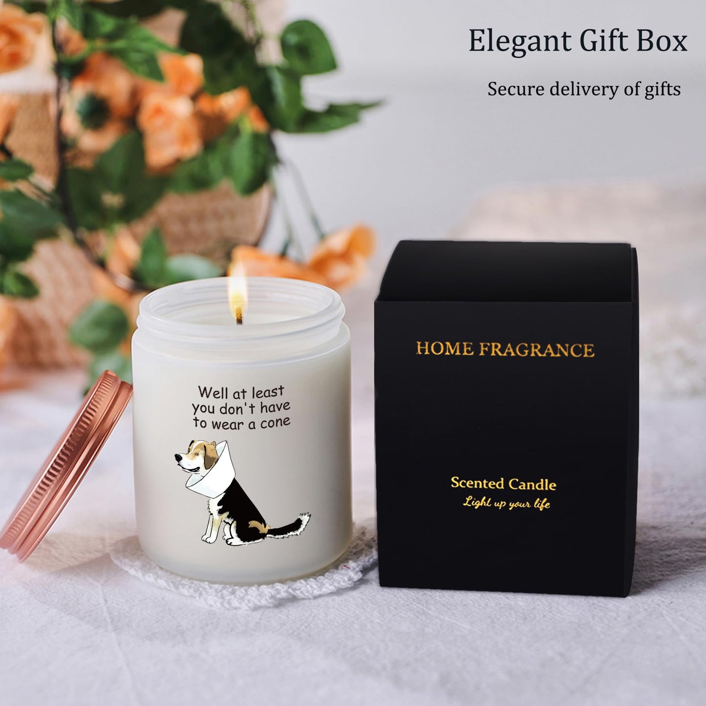 MOTVZC Get Well Soon Lavender Candle – Funny Recovery Gift for Women, Men, Dog Lovers