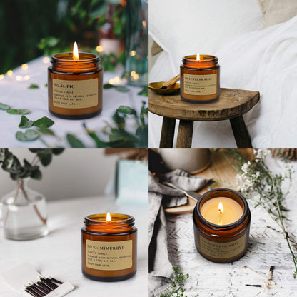 MOULENGGU 6-Pack Soy Wax Candles Gift Set – Amber Jar, Home Scented Aromatherapy