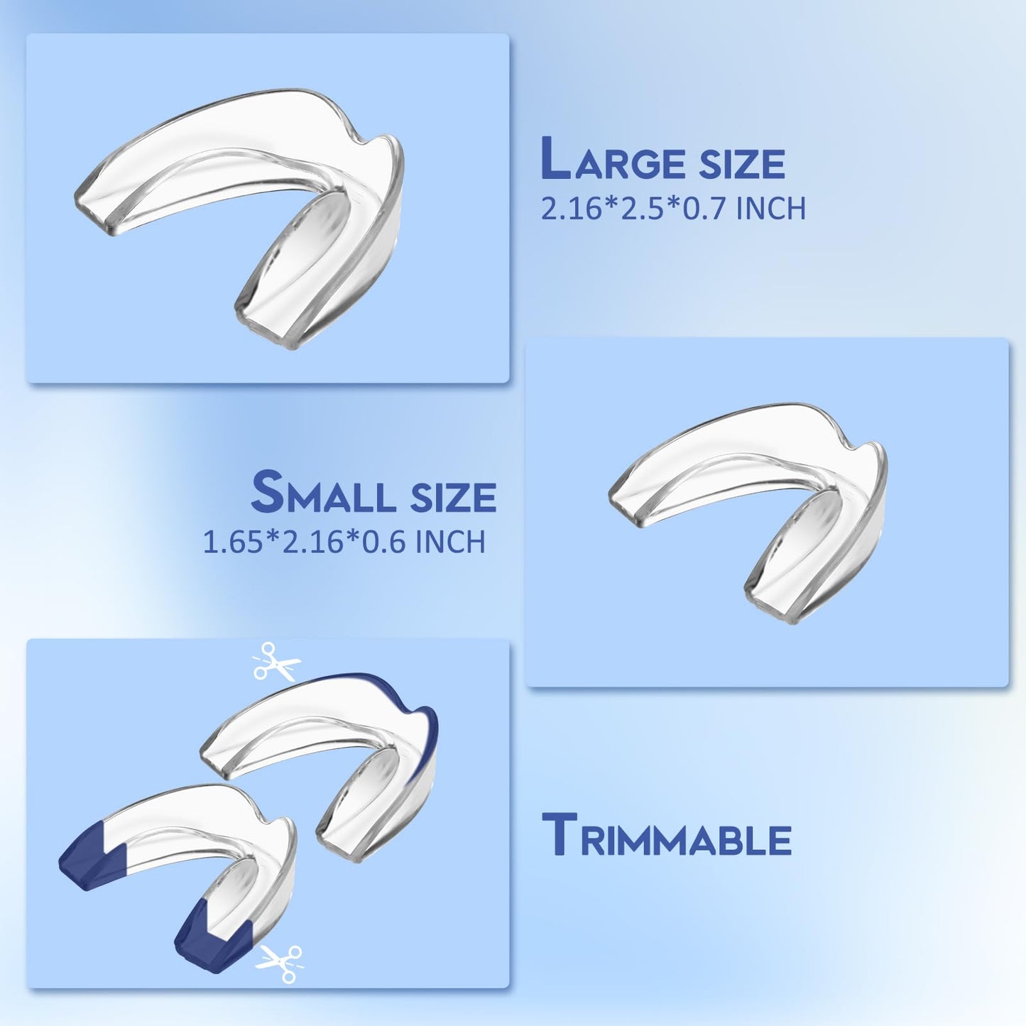 Mouth Guard for Teeth Grinding at Night – Pack of 4 with 2 Sizes