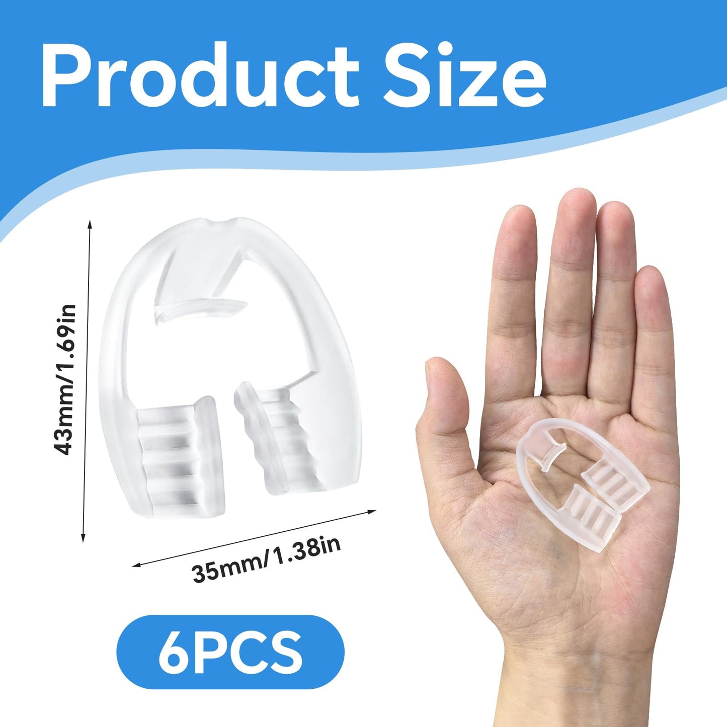Mouth Guard for Teeth Grinding at Night — 6 Pack, Universal Size