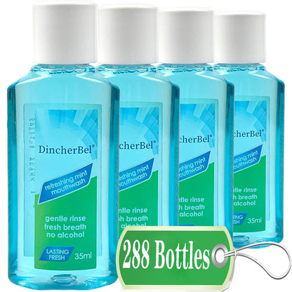 Travel Size Mouthwash 35ml Mint – Portable 288-Pack Mini (Mint)